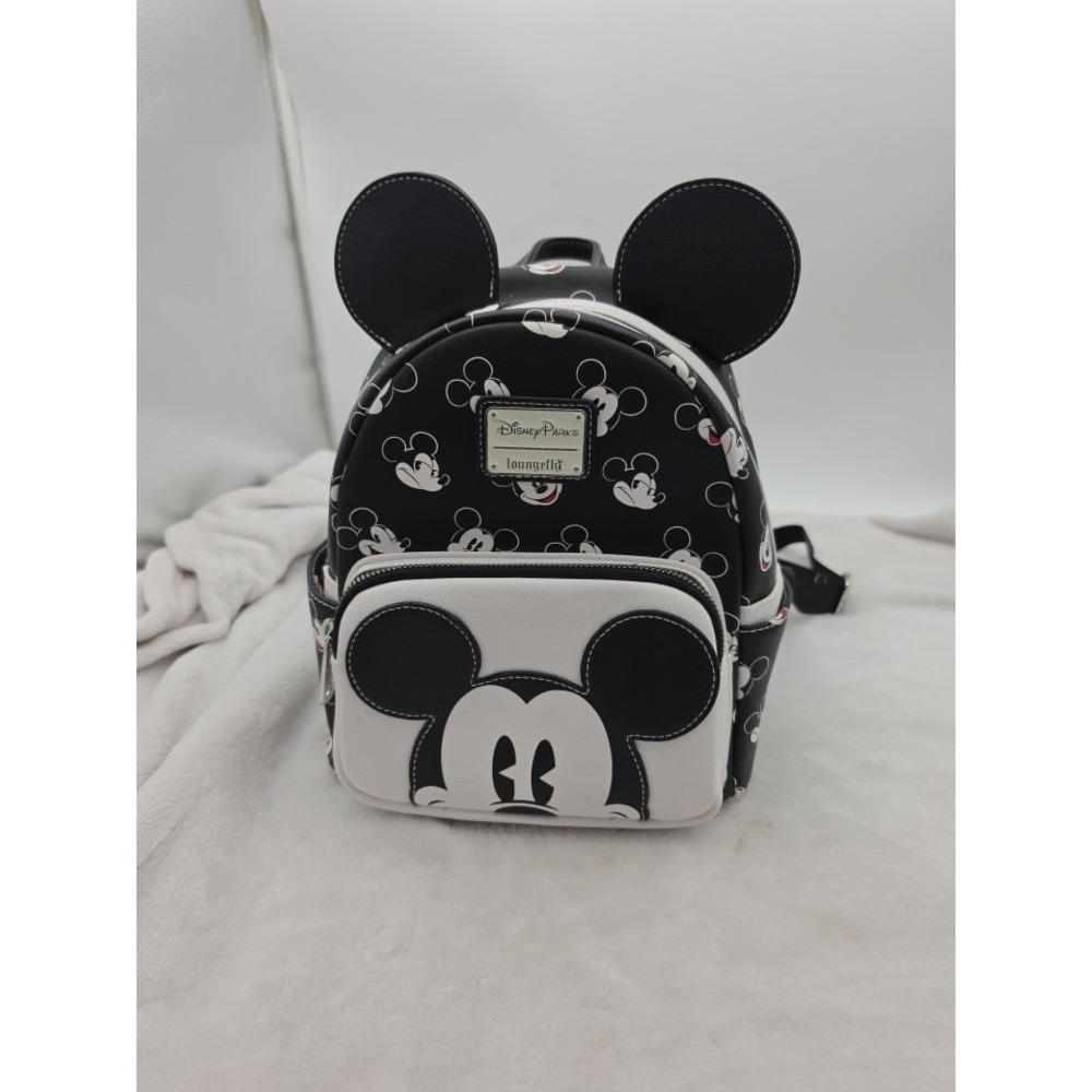 Disney Parks Loungefly‎ Backpack - Mickey Mouse - Black & White New With Tags